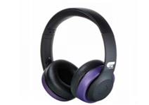 Headphones Bluetooth Recarregáveis c/ Bolsa (Preto/Lilás) - FONESTAR